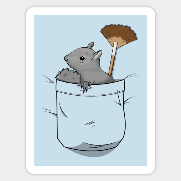 The Pocket Squirrel Sticker by StarkContrastDesigns